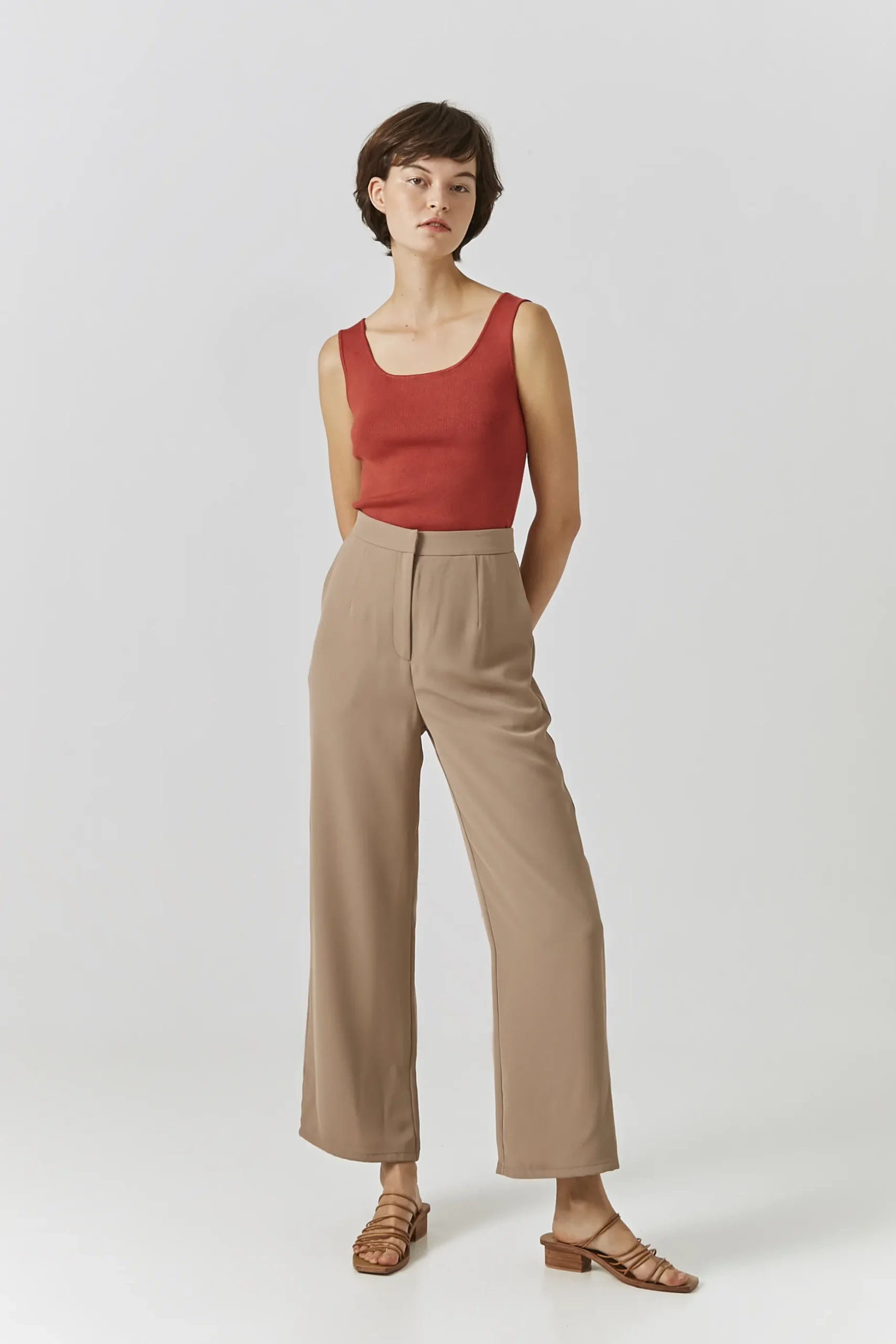 High-Waisted Longline Pants