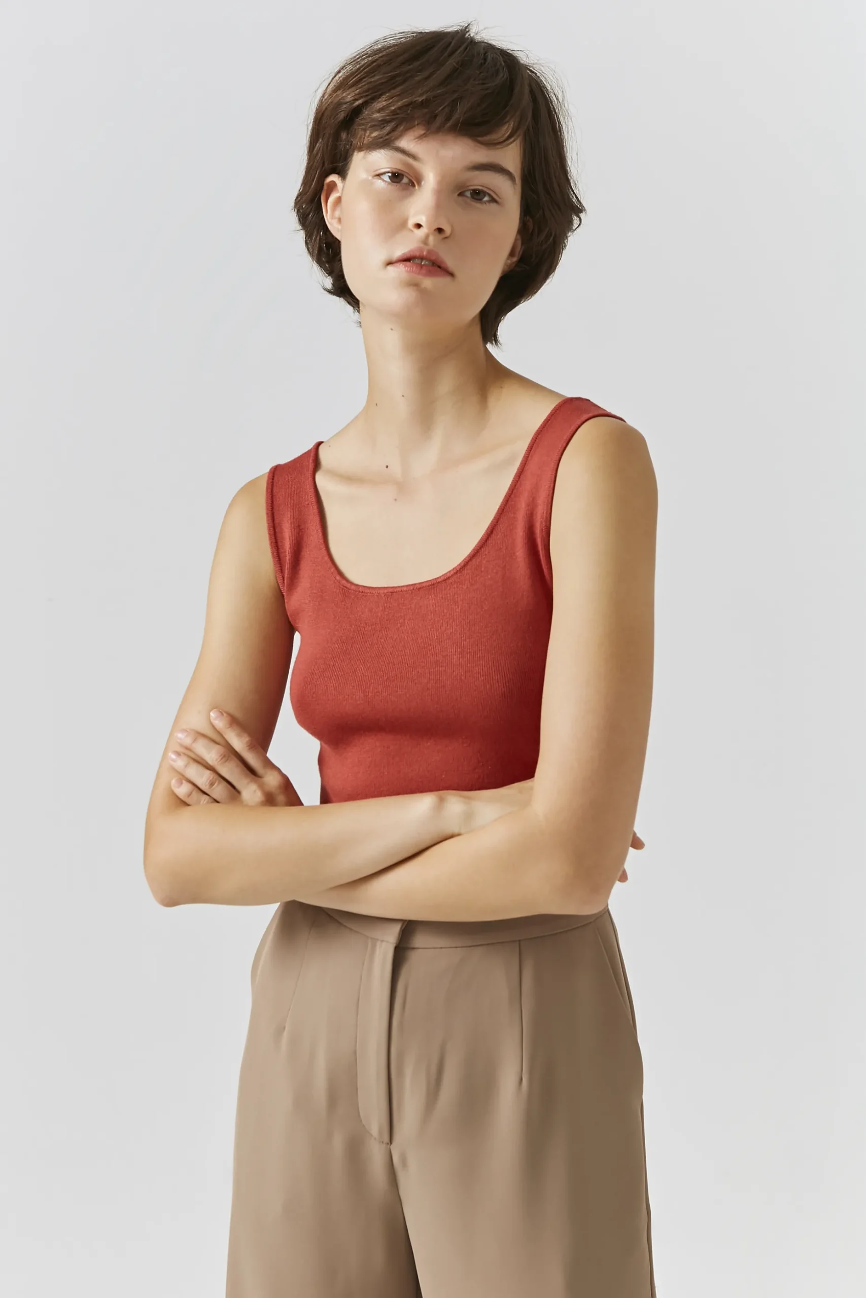 High-Waisted Longline Pants