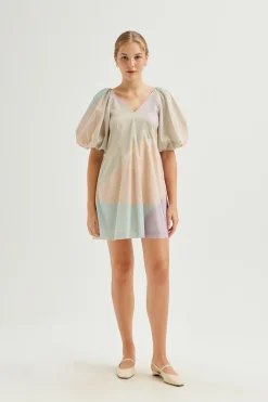 Interlude Puff-Sleeve Shift Dress
