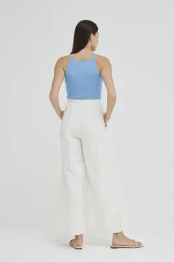 Knitted Boat-Neck Top