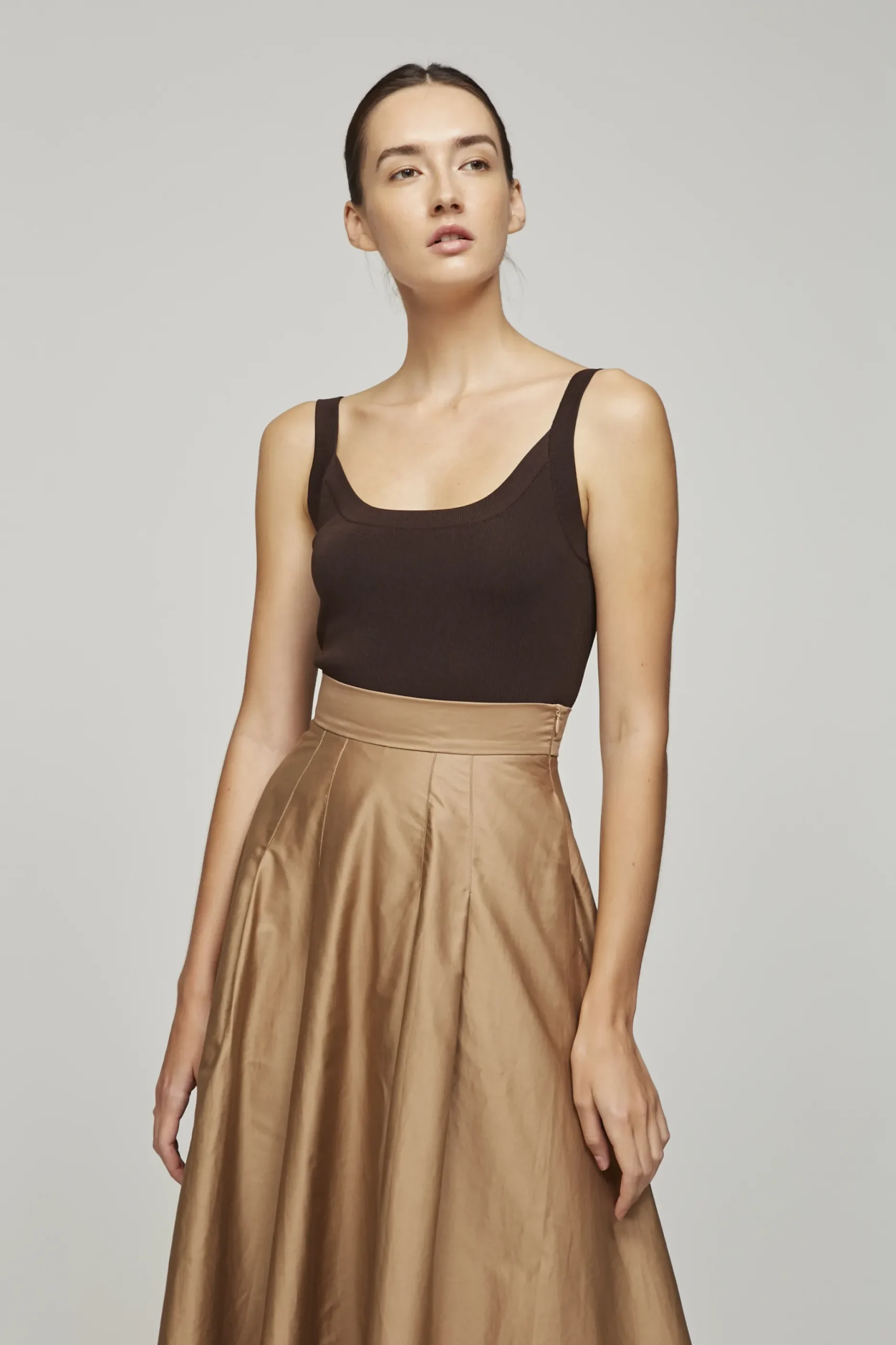 Knitted Scoop Tank Top