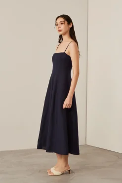 Lace-Trim Smocked-Back Dress