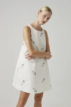Liberty Cotton Embroidered Shift Dress