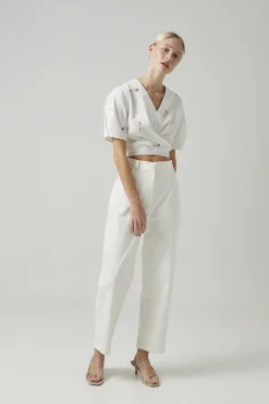 Liberty Embroidered Wrap Top