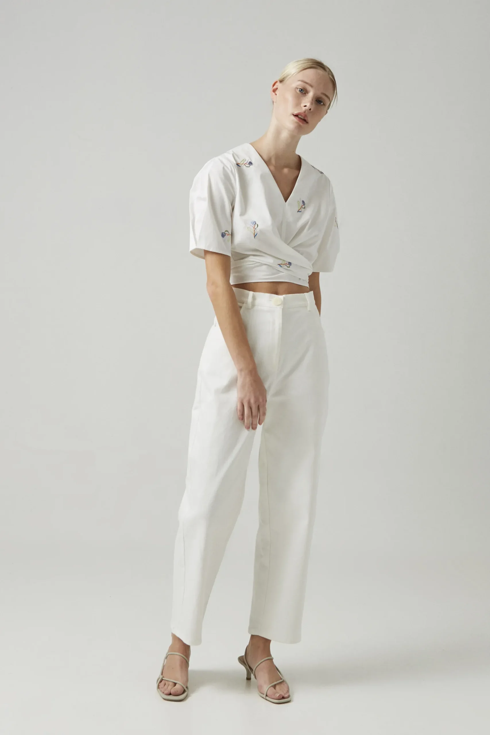 Liberty Embroidered Wrap Top