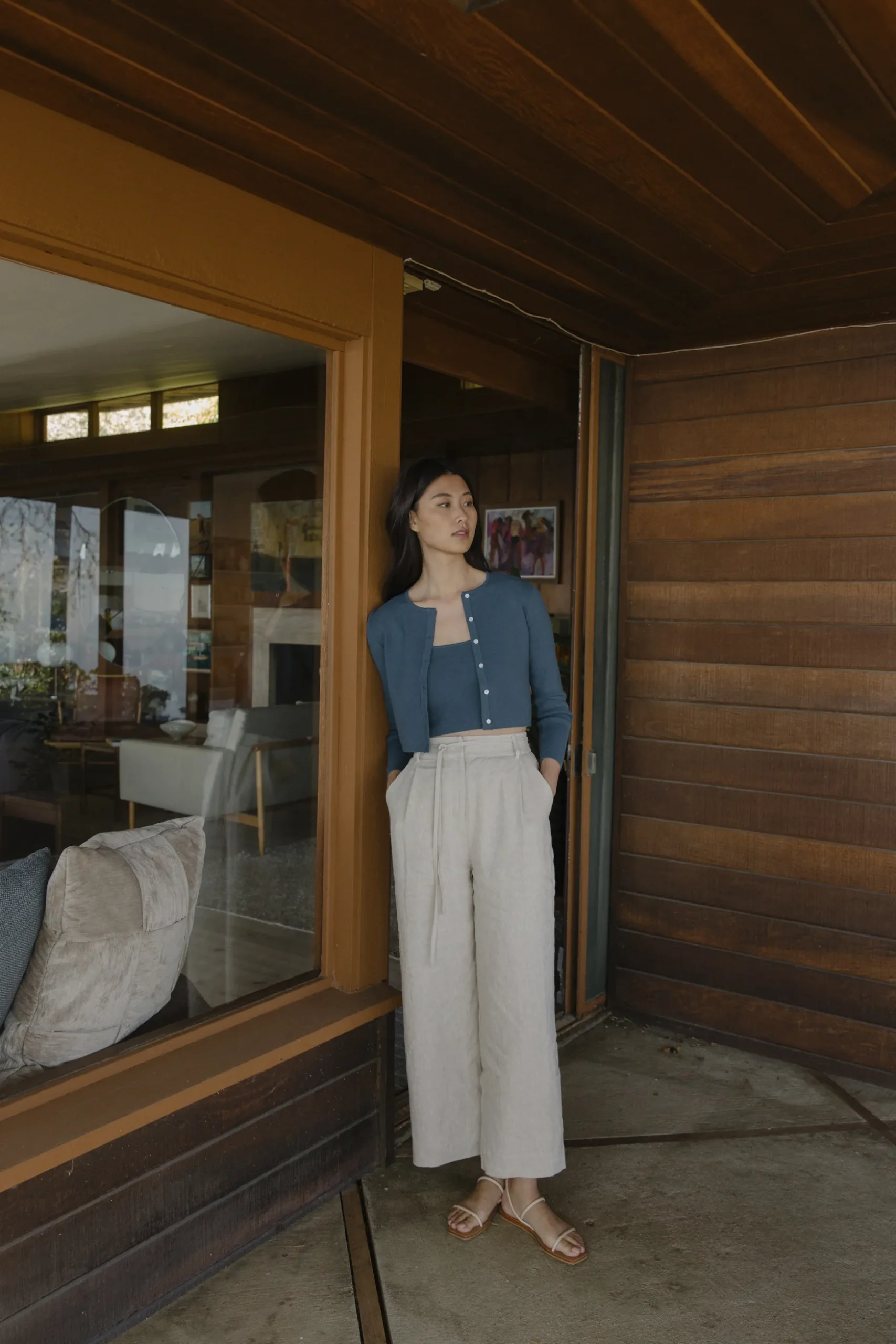 Linen Belted Pants