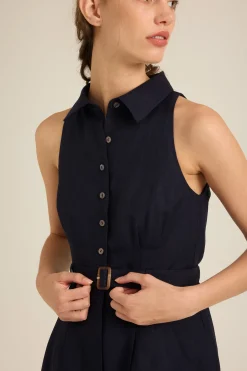 Linen Belted Romper