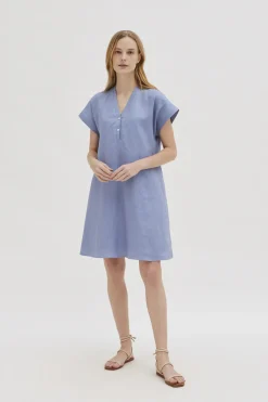 Linen Boxy Shift Dress
