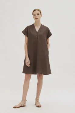 Linen Boxy Shift Dress