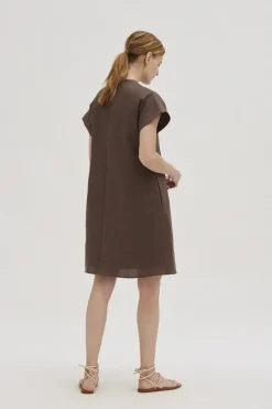 Linen Boxy Shift Dress