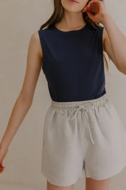 Linen Boxy Shorts
