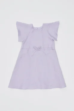Linen Flutter Sleeve Midi Dress