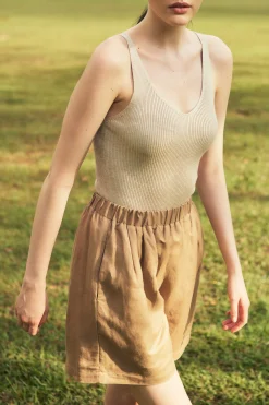 Linen High-Waisted Shorts