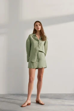 Linen Mini Skorts