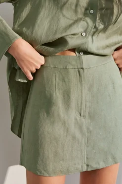 Linen Mini Skorts