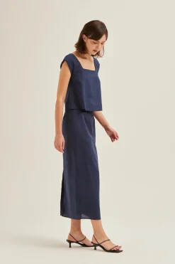 Linen Pencil Skirt