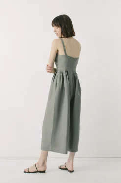 Linen Pleated Jumpsuit