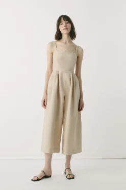 Linen Pleated Jumpsuit