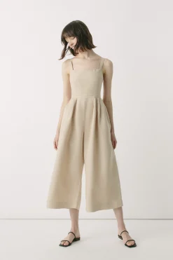 Linen Pleated Jumpsuit