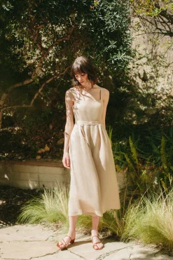 Linen Pleated Jumpsuit