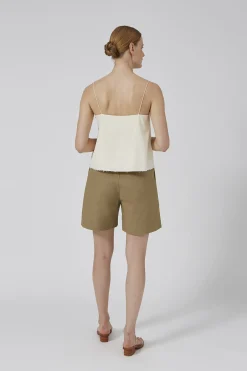Linen Raw Hem Cami Top