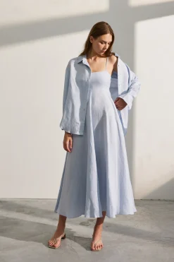 Linen Smocked-Back Sundress