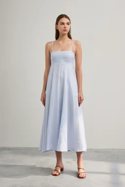 Linen Smocked-Back Sundress