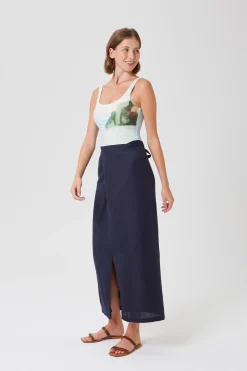 Linen Wrap Skirt