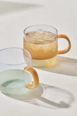 [Local Shipping Only] Colourblock Glass Mug Set (Set of 2)