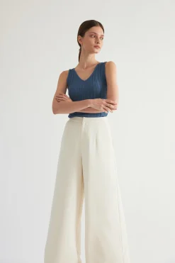 Longline Pleat Front Trousers
