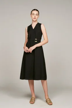 Loop Buckle Midi Dress