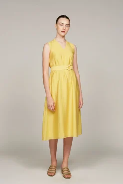 Loop Buckle Midi Dress