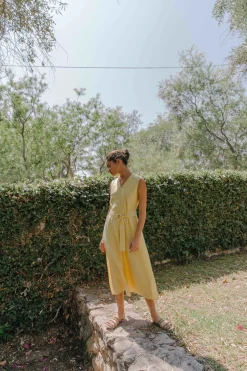 Loop Buckle Midi Dress