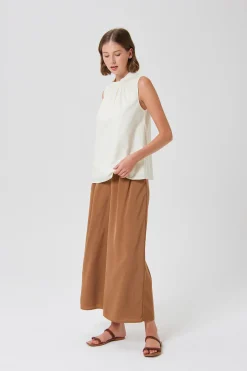 Lyocell Gathered Shift Top