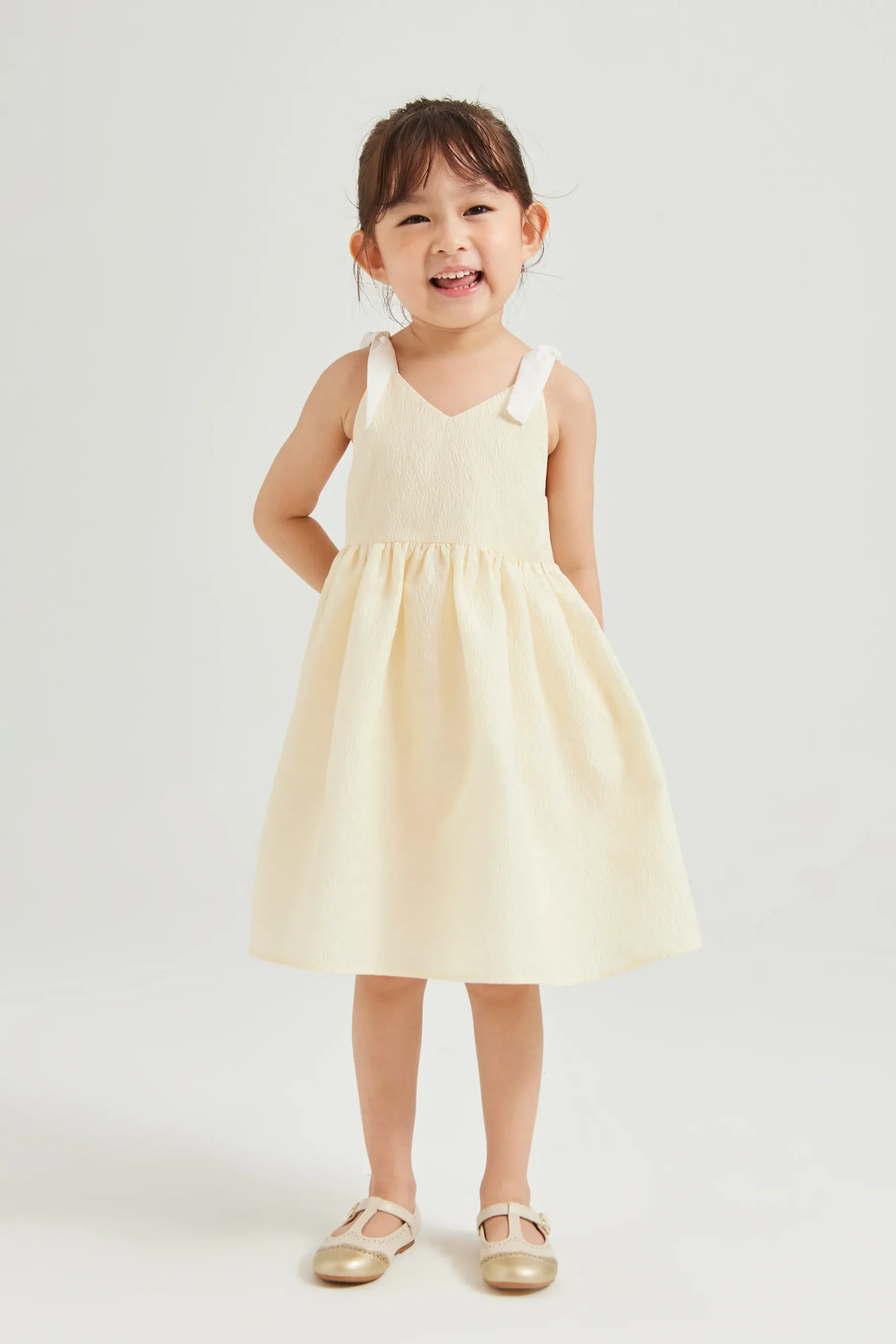 Mini Textured V-Neck Dress