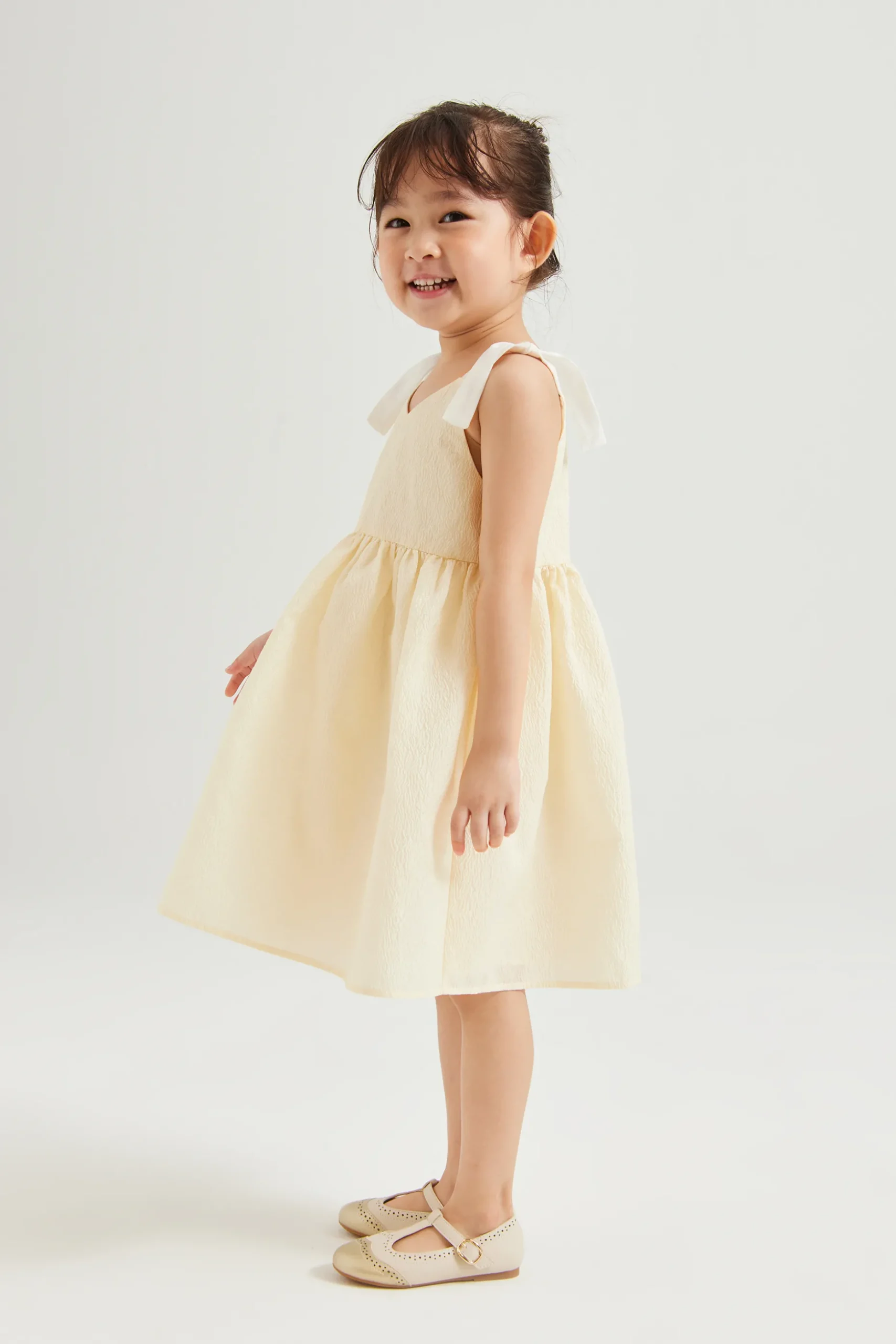 Mini Textured V-Neck Dress