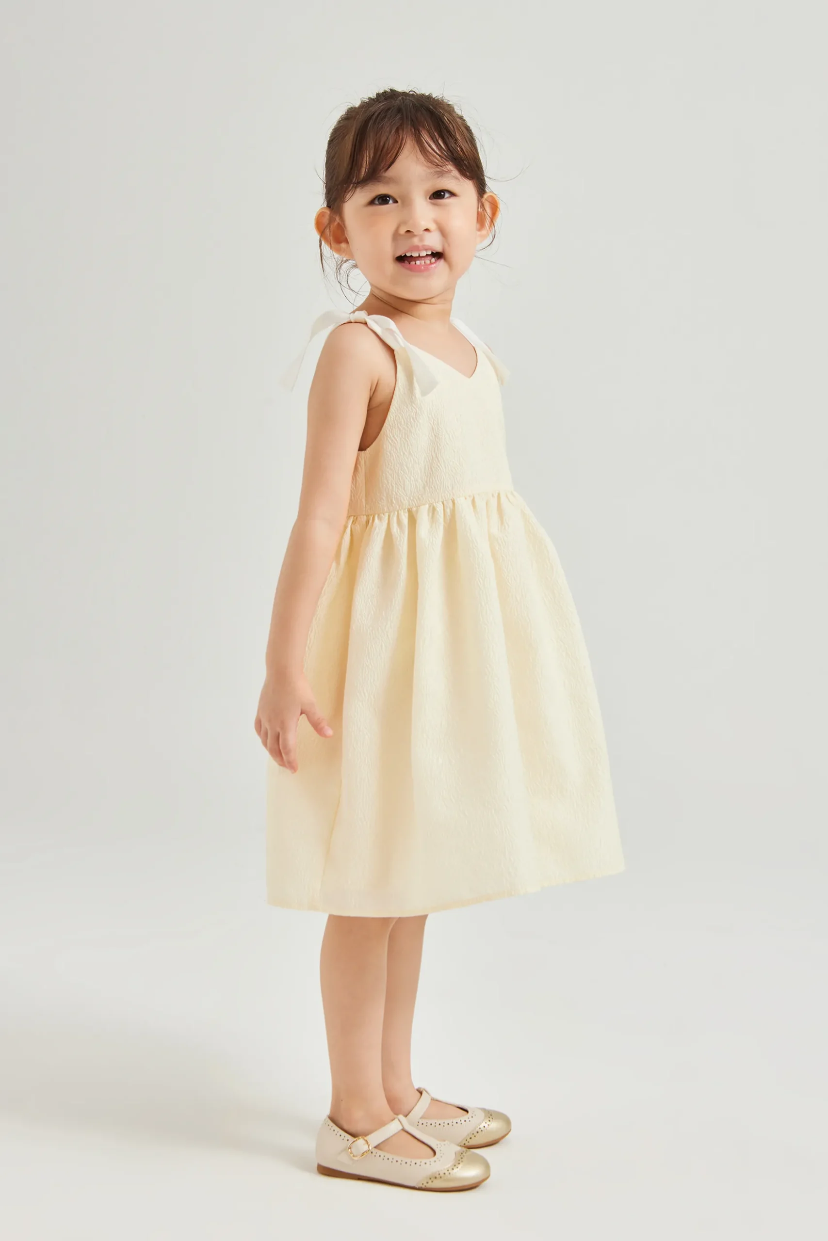 Mini Textured V-Neck Dress