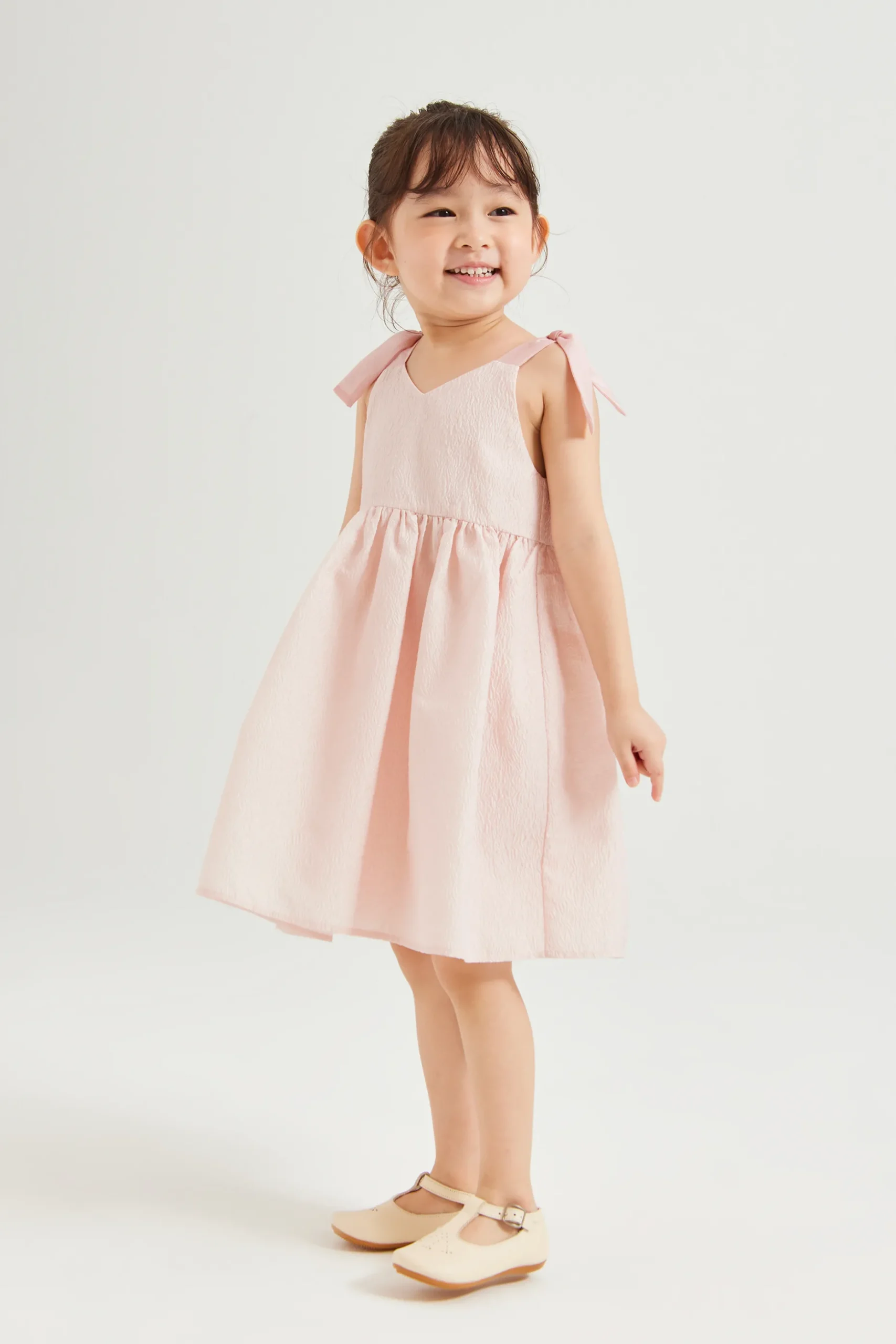 Mini Textured V-Neck Dress
