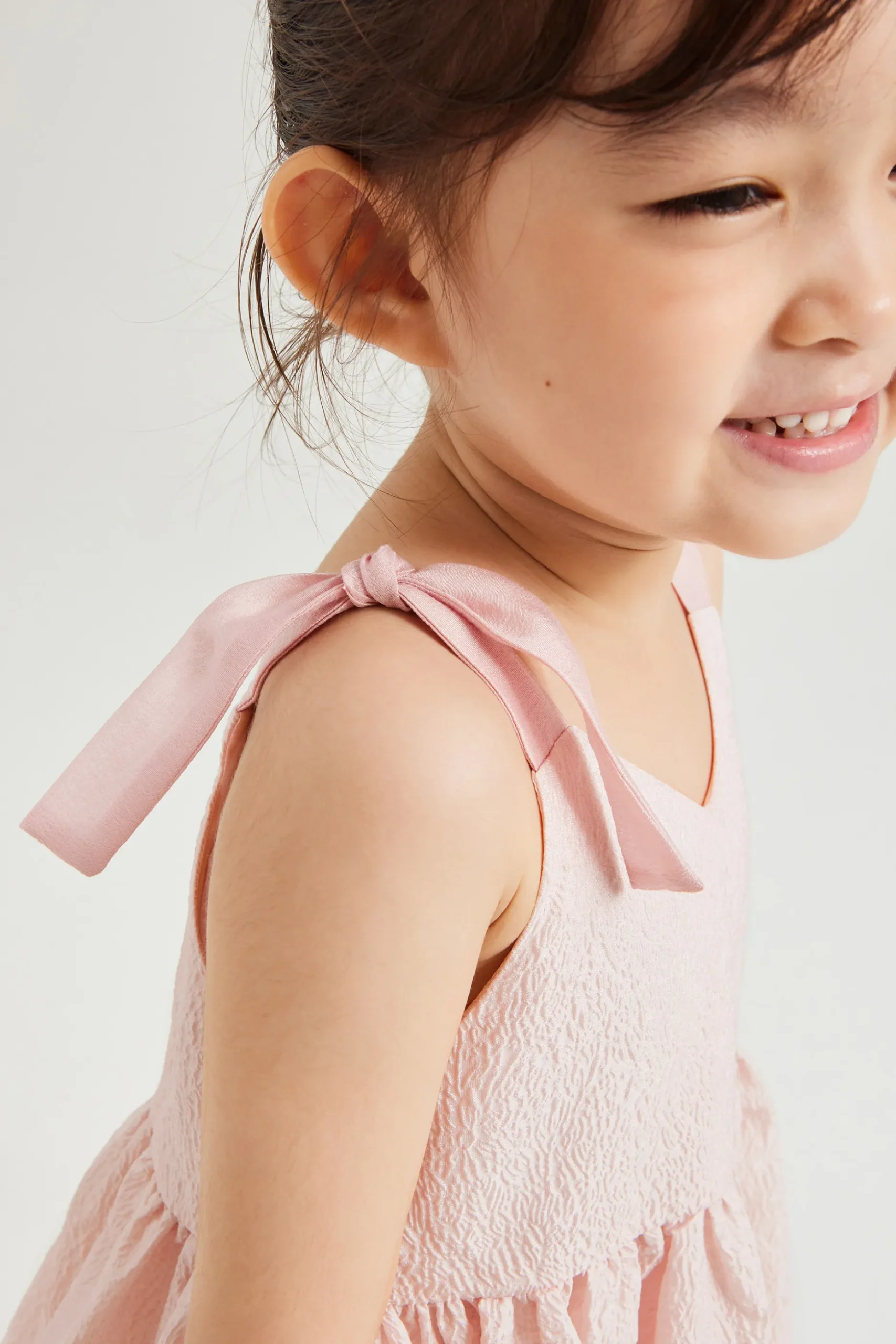Mini Textured V-Neck Dress