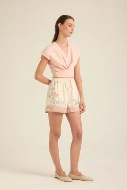 Modal-Cotton Wrap Top