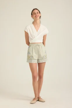 Modal-Cotton Wrap Top