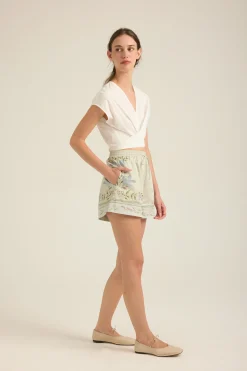 Modal-Cotton Wrap Top