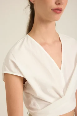 Modal-Cotton Wrap Top