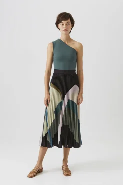 Mountains Pleated Skirt