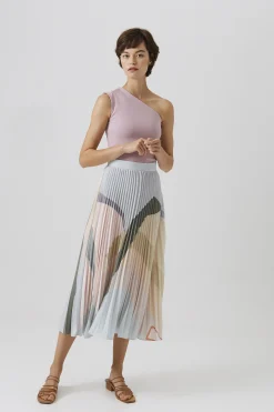 Mountains Pleated Skirt