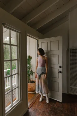 Mountains Pleated Skirt