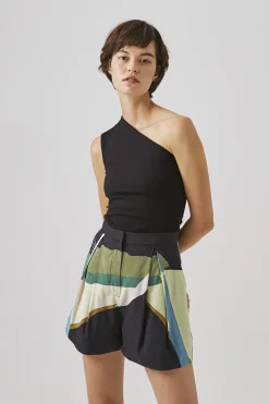 Mountains Viscose Pleat Shorts [Online Exclusive]
