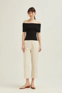 Off-Shoulder Knit Top