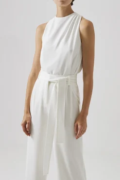 One-Shoulder Pleat Top
