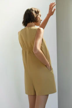Organic Cotton Gathered Romper